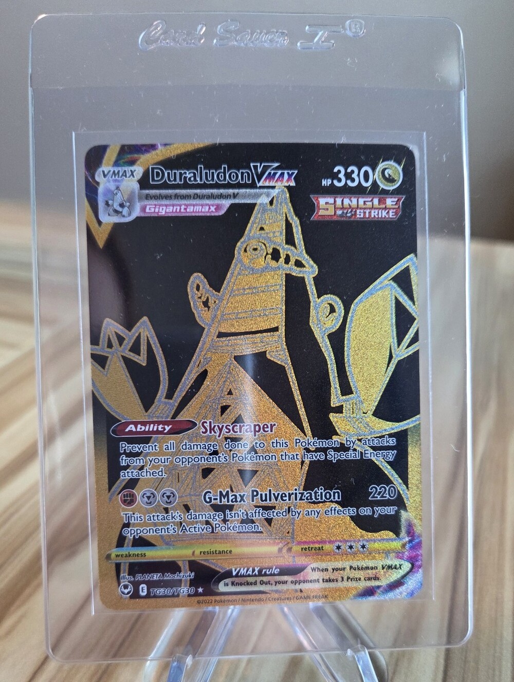 Pokemon Full Art Duraludon Vmax Gold Foil Black Background Pokemon Card TCG